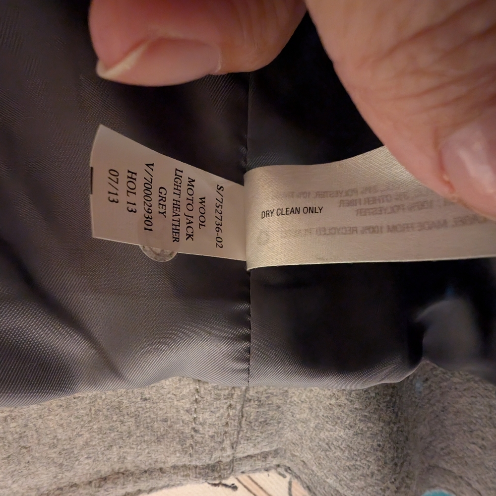 Cropped Wool Blend Moto Jacket - image 4